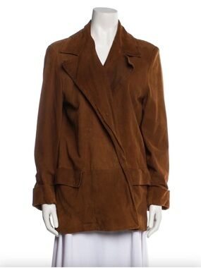 Ralph Lauren Women’s Brown Suede Draped Jacket